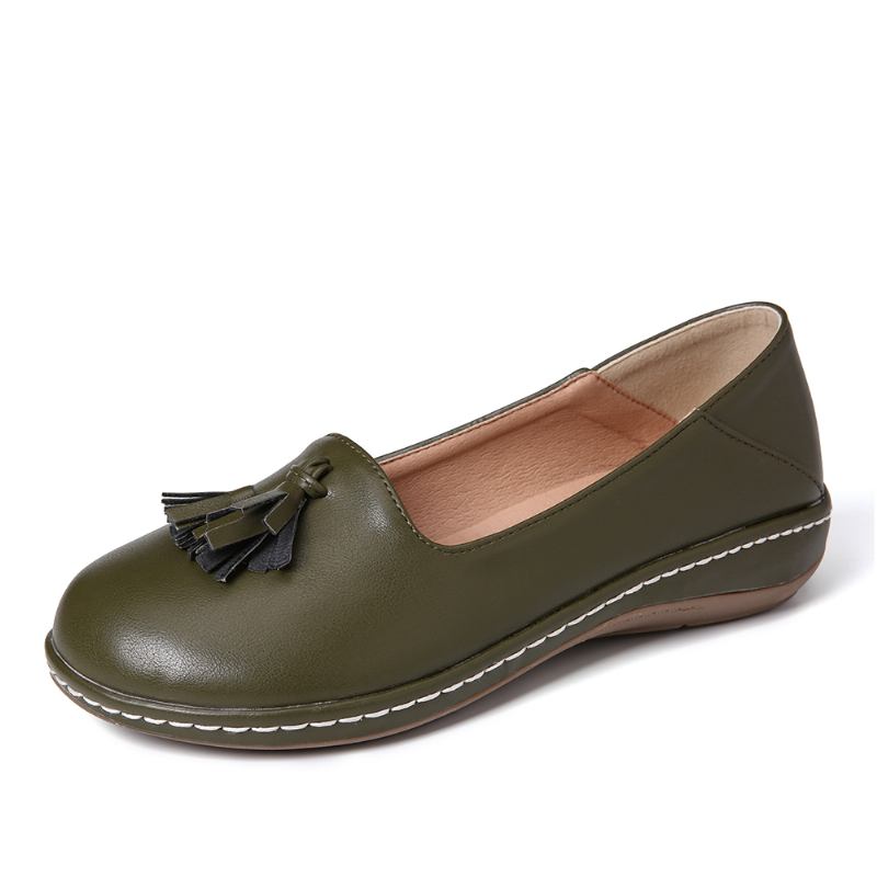 Kvinnor Tofs Enfärgad Casual Casal Flats