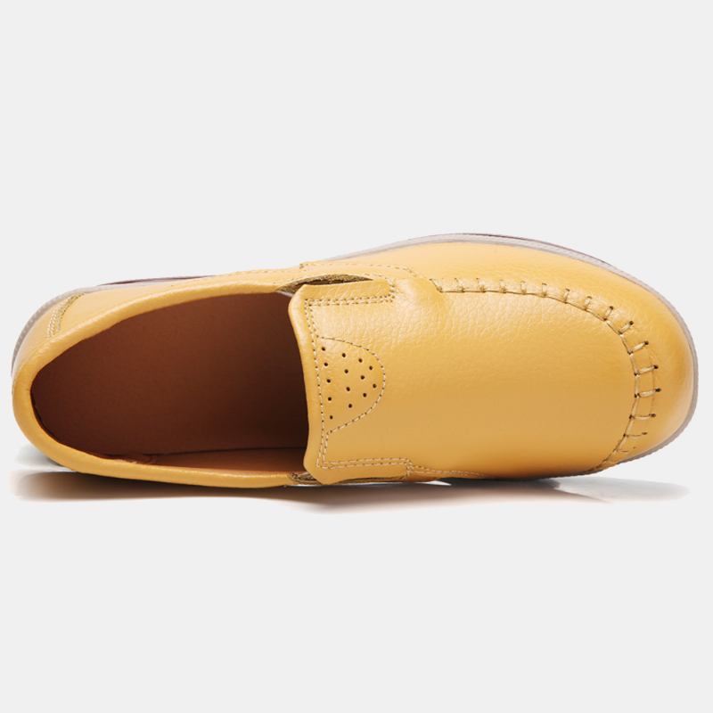 Kvinnors Sömnadsplattform Rund Tå Slip On Loafers