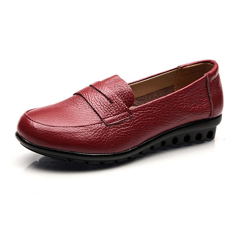 Nya Kvinnor Mjuk Casual Bekväma Flats Loafers Slip-on Mode Runda Tå Flats Skor