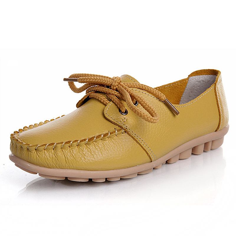 Nya Trendiga Casual Platt Klack Skor Bow Knot Rund Toe Slip Candy Färg Loafer Skor