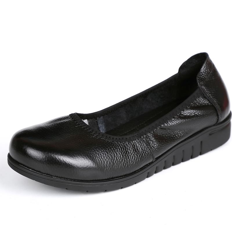 Ren Färg Bekväma Soft Flats Skor