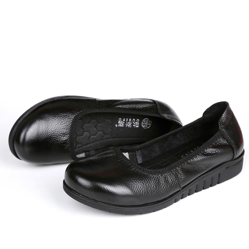 Ren Färg Bekväma Soft Flats Skor