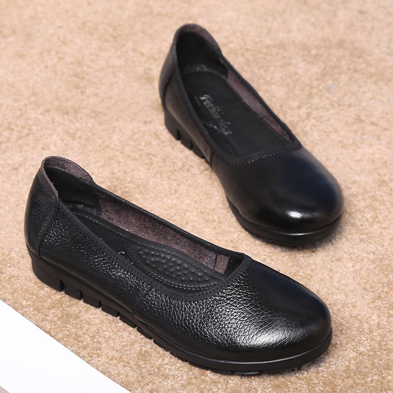 Ren Färg Bekväma Soft Flats Skor