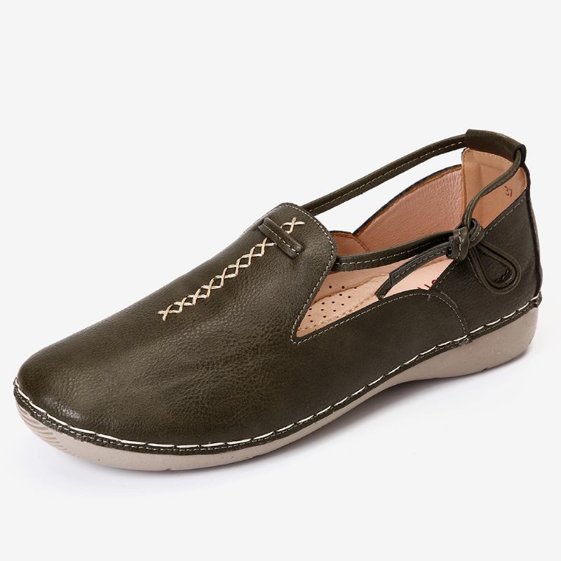 Ren Färg Casual Walking Leather Loafers