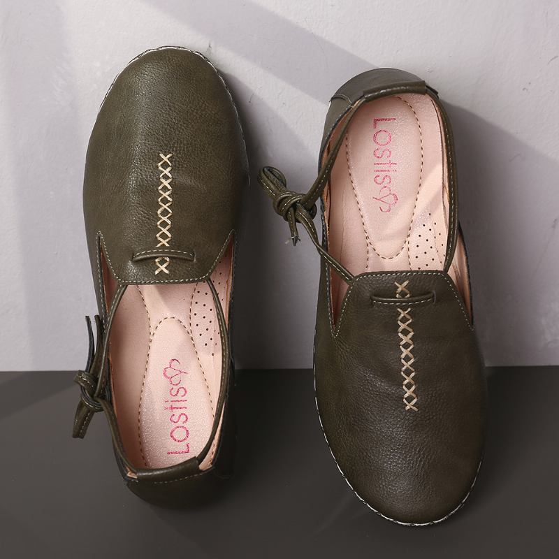 Ren Färg Casual Walking Leather Loafers