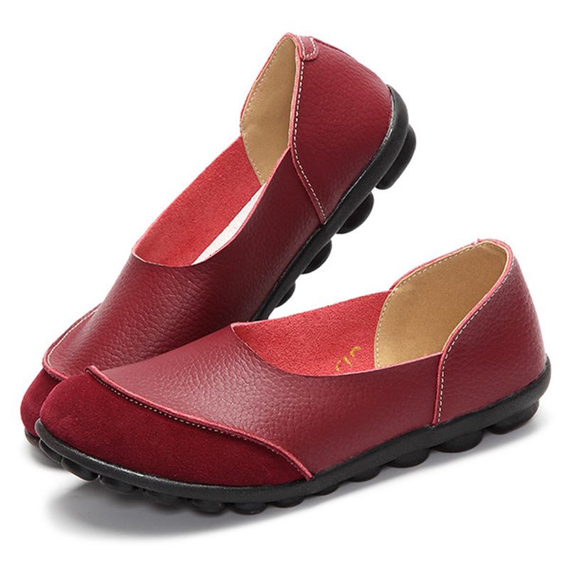 Soft Slip On Pattern Match Casual Flat Shoes