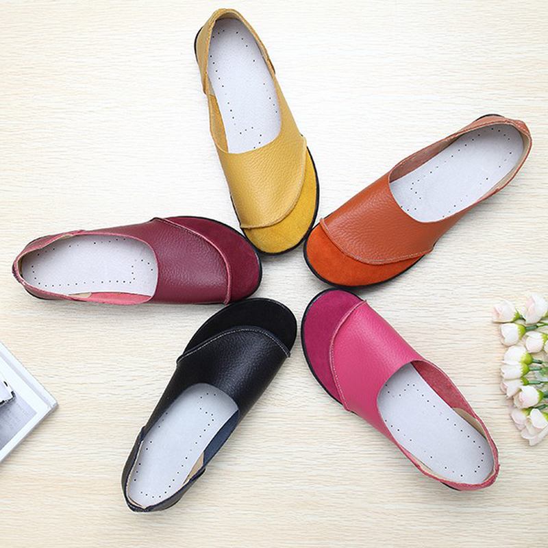 Soft Slip On Pattern Match Casual Flat Shoes