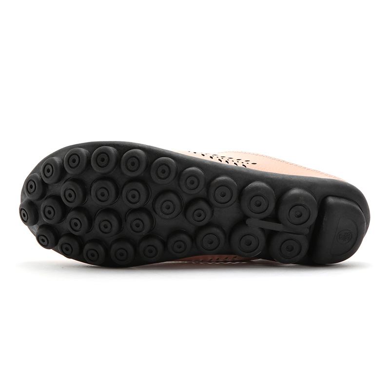 Stor Storlek Hollow Out Ren Färg Mjuk Casual Flats Damskor