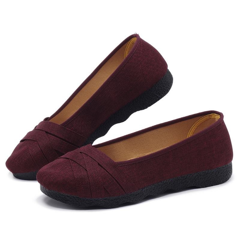 Stor Storlek Soft Sole Flats Loafers För Kvinnor