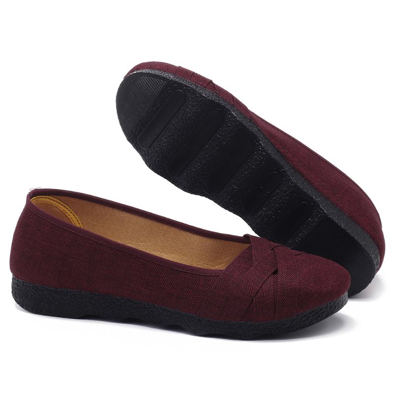 Stor Storlek Soft Sole Flats Loafers För Kvinnor