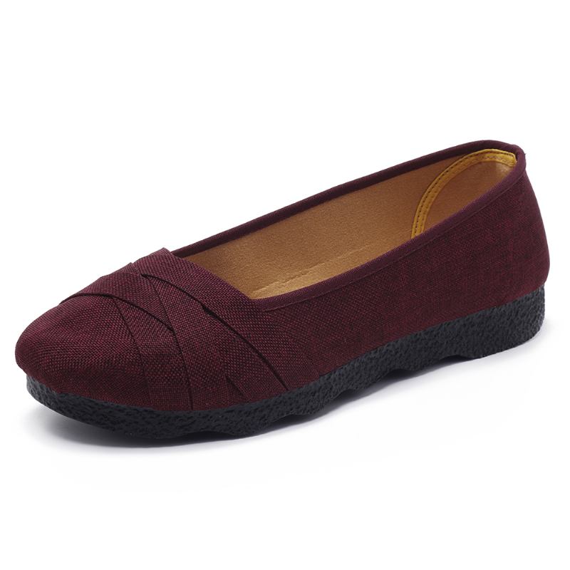 Stor Storlek Soft Sole Flats Loafers För Kvinnor