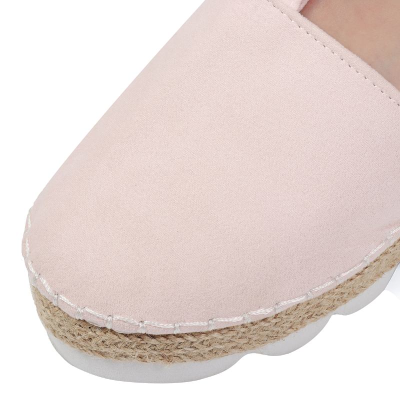 Strappy Espadrilles För Kvinnor Plus Storlek Casual Enfärgade Sommarplattformssandaler