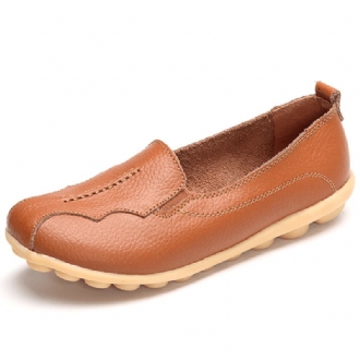 Us Storlek 5-11 Rund Tå Mjuk Sula Slip On Flat Loafers