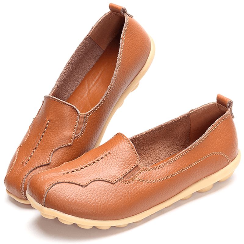 Us Storlek 5-11 Rund Tå Mjuk Sula Slip On Flat Loafers