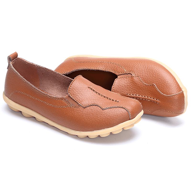 Us Storlek 5-11 Rund Tå Mjuk Sula Slip On Flat Loafers