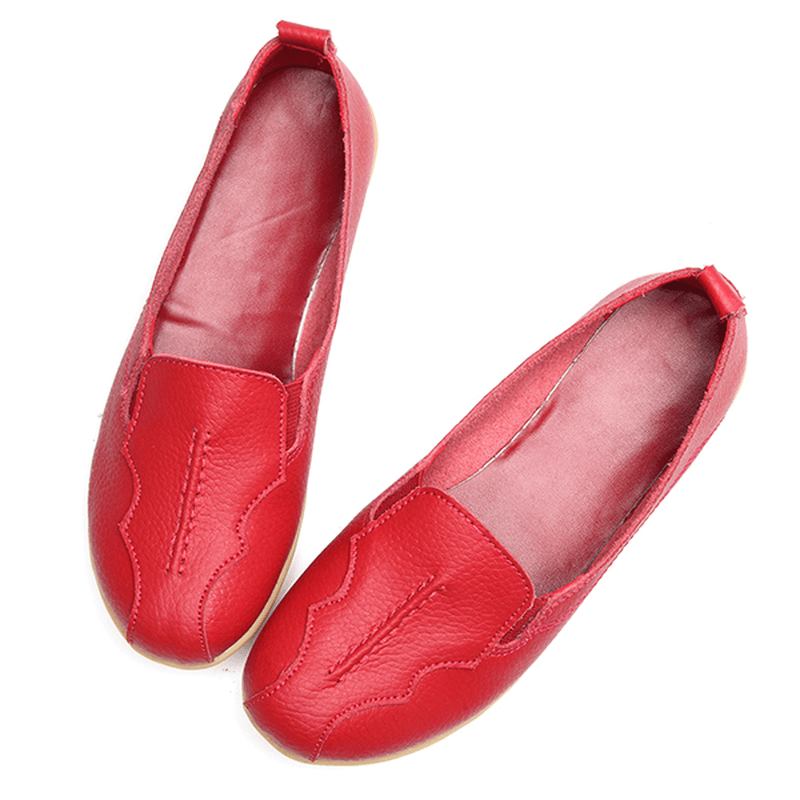 Us Storlek 5-11 Rund Tå Mjuk Sula Slip On Flat Loafers