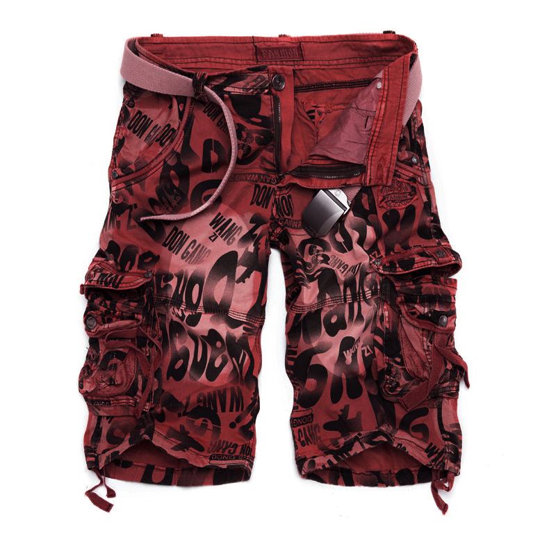 Camouflage Loose Tooling Shorts Stora Multi-pocket Shorts