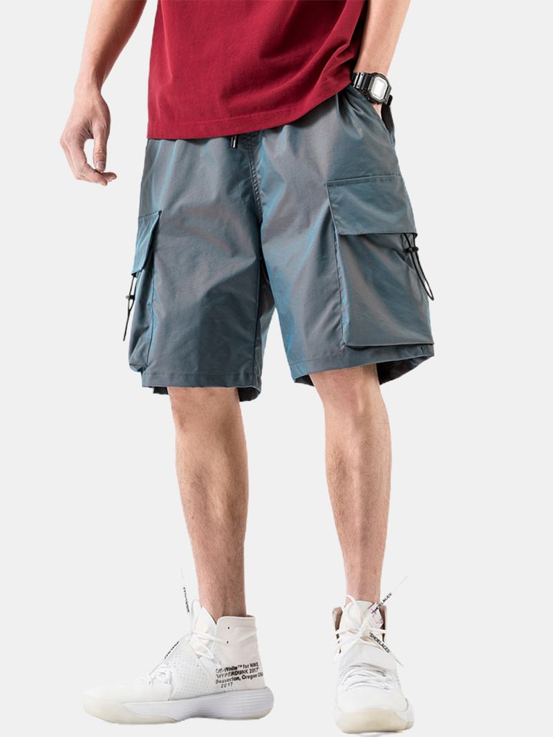 Casual Cargo Shorts Med Dragsko För Män Med Stor Ficka