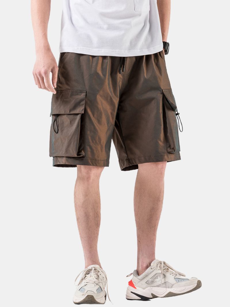 Casual Cargo Shorts Med Dragsko För Män Med Stor Ficka