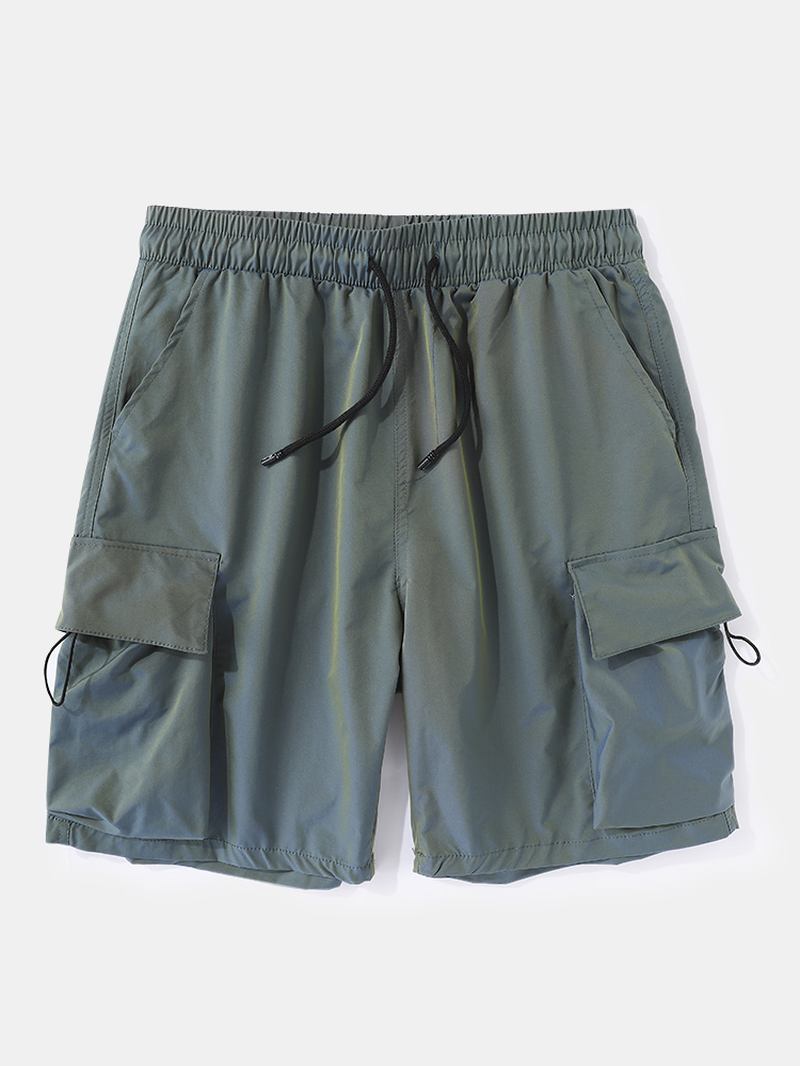 Casual Cargo Shorts Med Dragsko För Män Med Stor Ficka