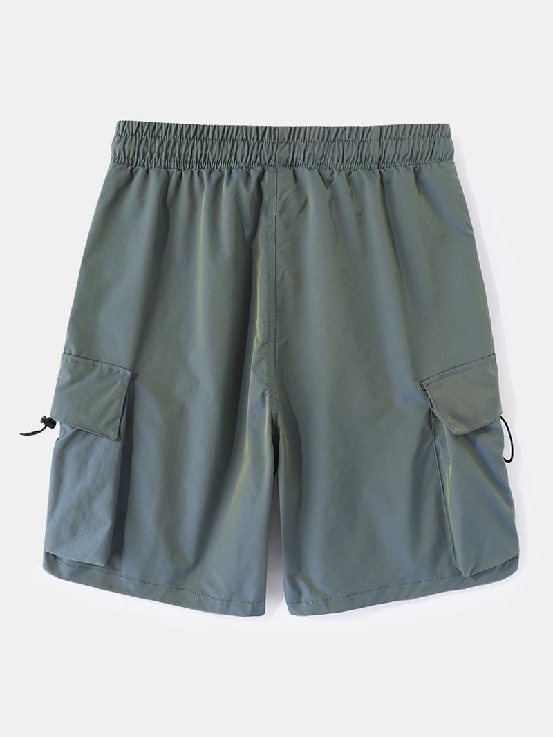 Casual Cargo Shorts Med Dragsko För Män Med Stor Ficka