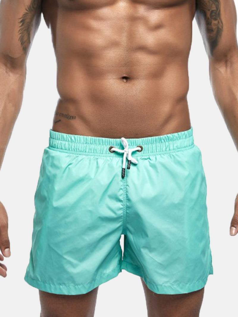 Enfärgade Sommartunna Casual Board Shorts För Män