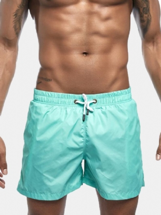 Enfärgade Sommartunna Casual Board Shorts För Män