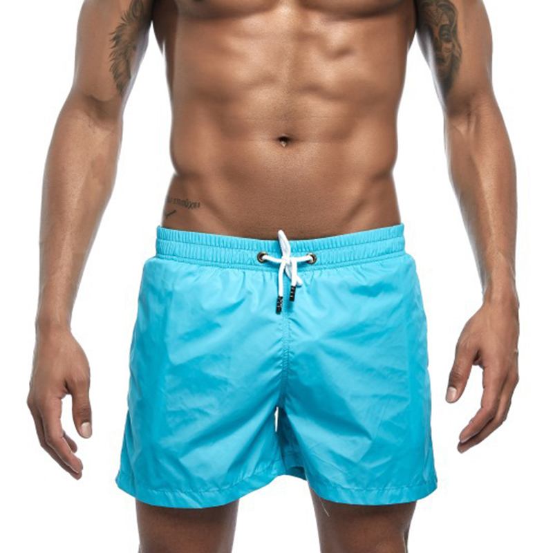 Enfärgade Sommartunna Casual Board Shorts För Män