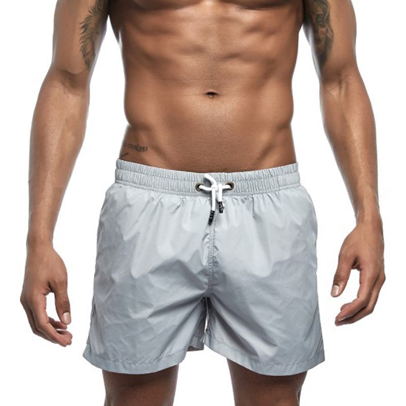 Enfärgade Sommartunna Casual Board Shorts För Män