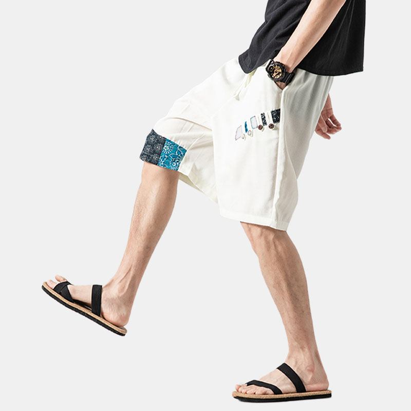 Ficksömmar För Män Färg Beach Casual Raka Shorts