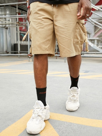 Herr Casual 100% Bomull Fickor Cargo Shorts