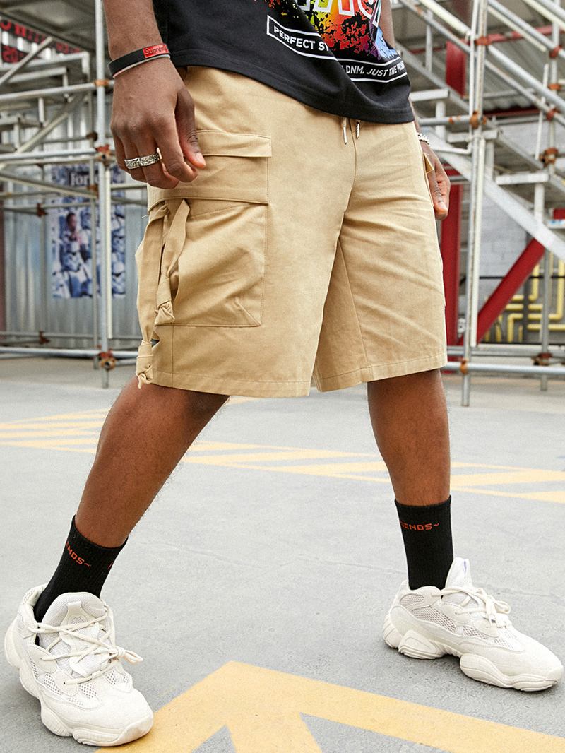 Herr Casual 100% Bomull Fickor Cargo Shorts