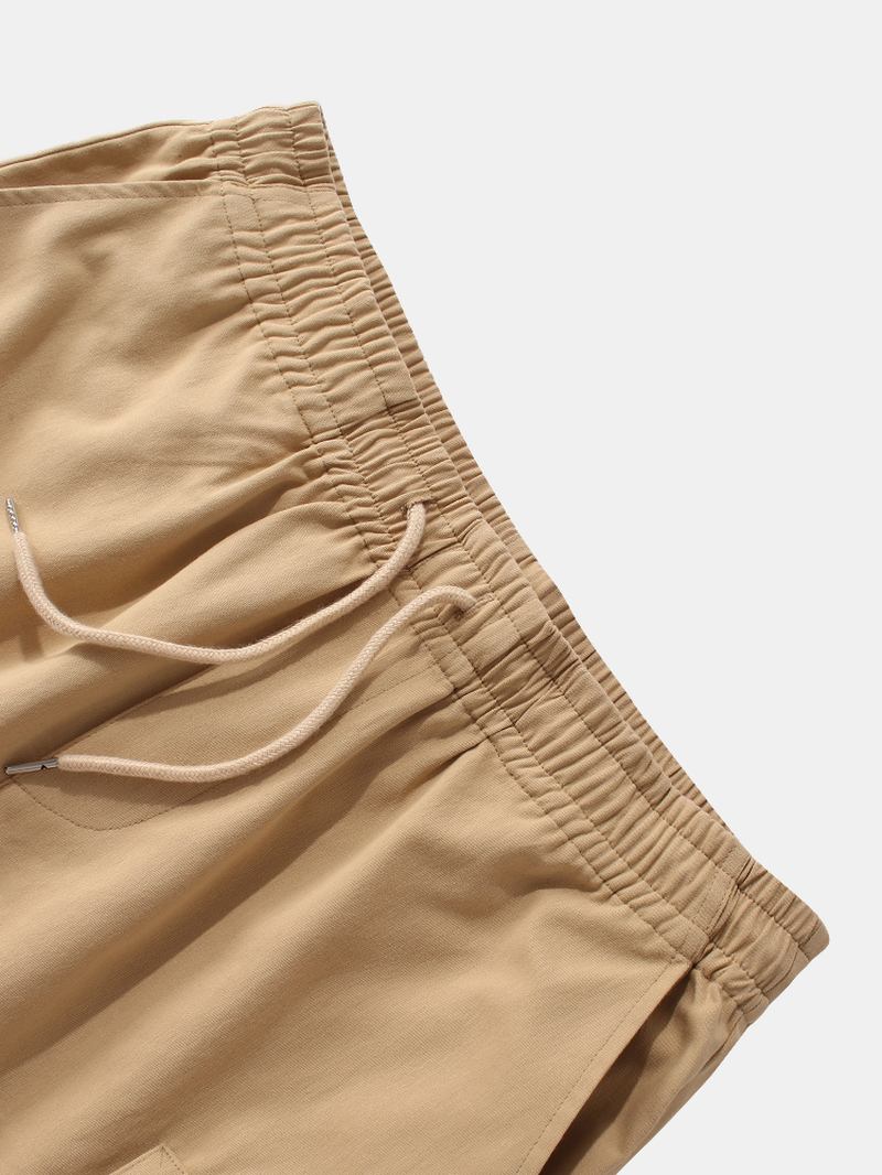 Herr Casual 100% Bomull Fickor Cargo Shorts