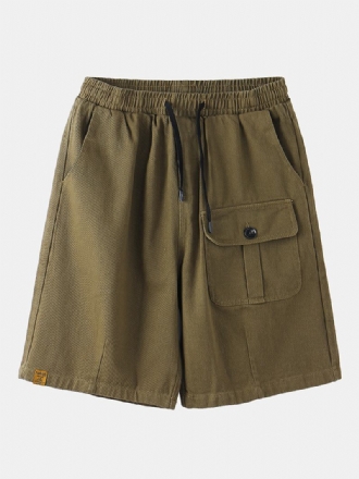 Herr Casual Bomull Dragsko Med Flera Fickor Cargo Shorts