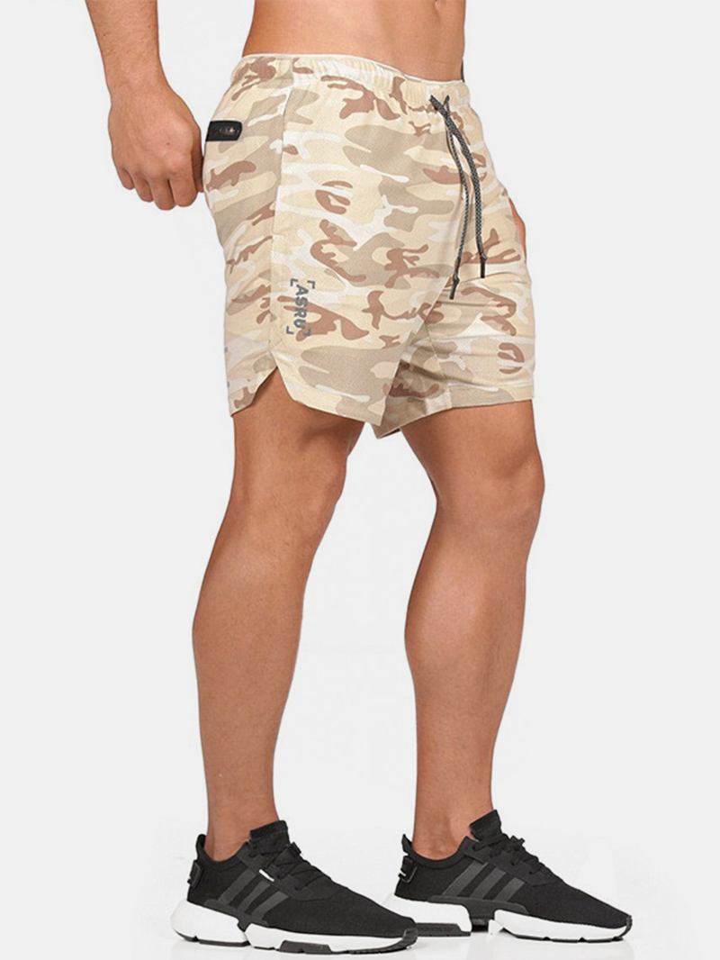 Herr Casual Elastisk Midja Bomullsblandning Loose Fit Shorts