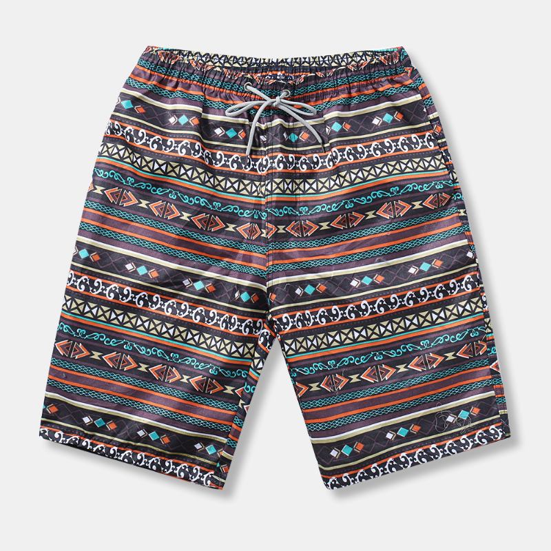 Herr Etnisk Stil Mönster Casual Beach Board Shorts