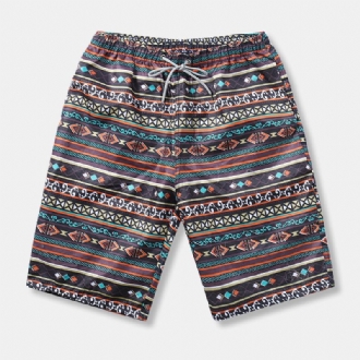 Herr Etnisk Stil Mönster Casual Beach Board Shorts