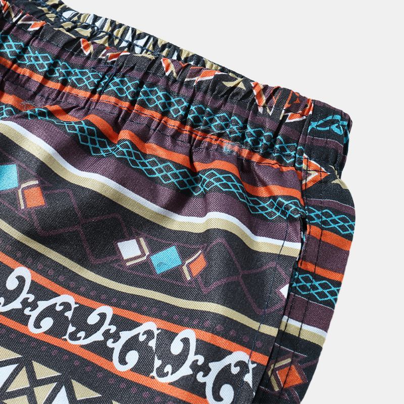 Herr Etnisk Stil Mönster Casual Beach Board Shorts