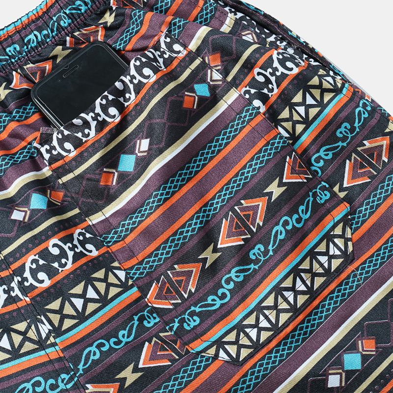 Herr Etnisk Stil Mönster Casual Beach Board Shorts