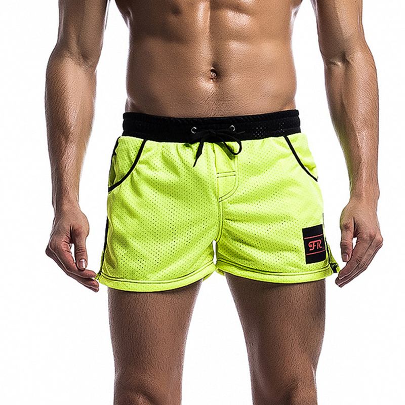 Herr Mesh Underkläder Shorts Fritid Mode Löpning Fitness Elastisk Midja Dragsko Sports Shorts