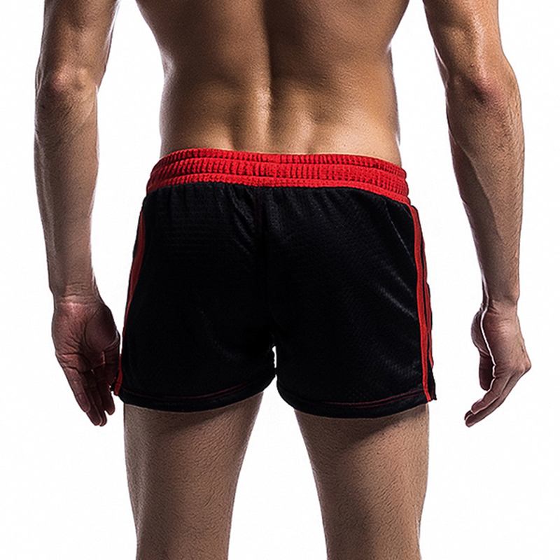 Herr Mesh Underkläder Shorts Fritid Mode Löpning Fitness Elastisk Midja Dragsko Sports Shorts