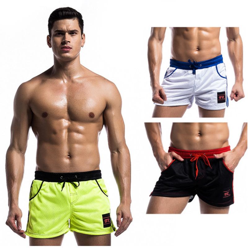 Herr Mesh Underkläder Shorts Fritid Mode Löpning Fitness Elastisk Midja Dragsko Sports Shorts