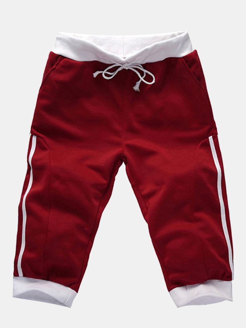 Herr Sommar Casual Sport Spell Färg Shorts Elastiska Midja Shorts