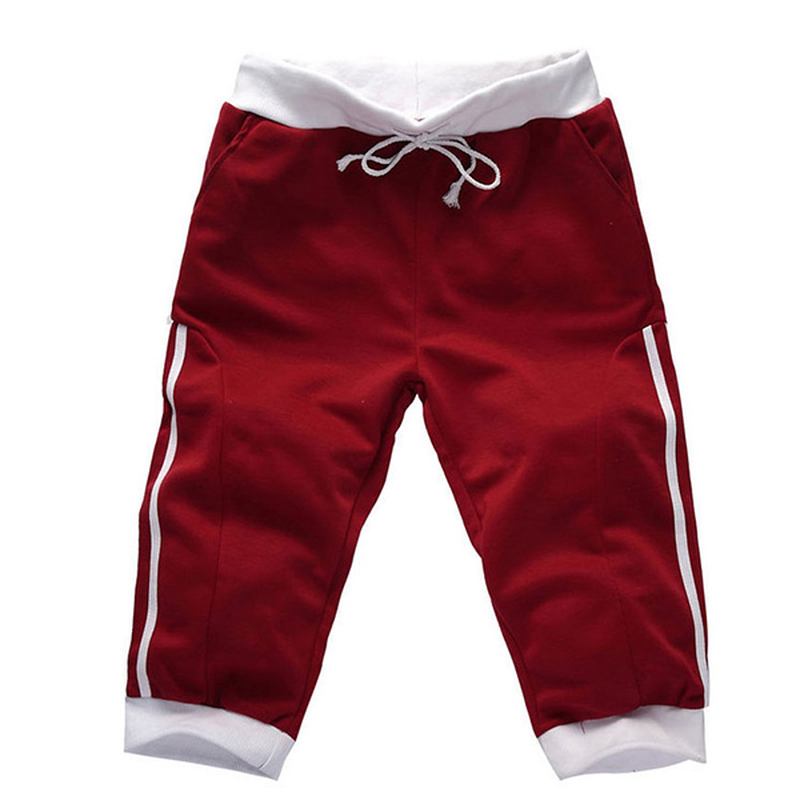 Herr Sommar Casual Sport Spell Färg Shorts Elastiska Midja Shorts