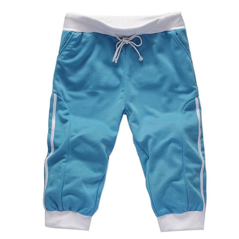 Herr Sommar Casual Sport Spell Färg Shorts Elastiska Midja Shorts