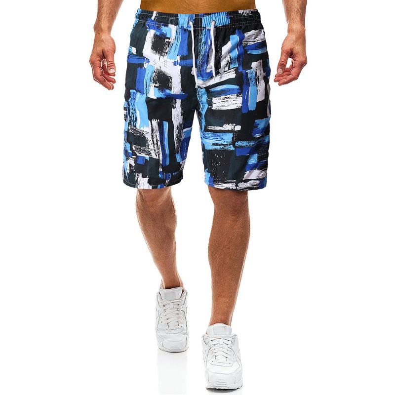 Herr Summer Beach Vacation Loose Med Tryck Board Shorts