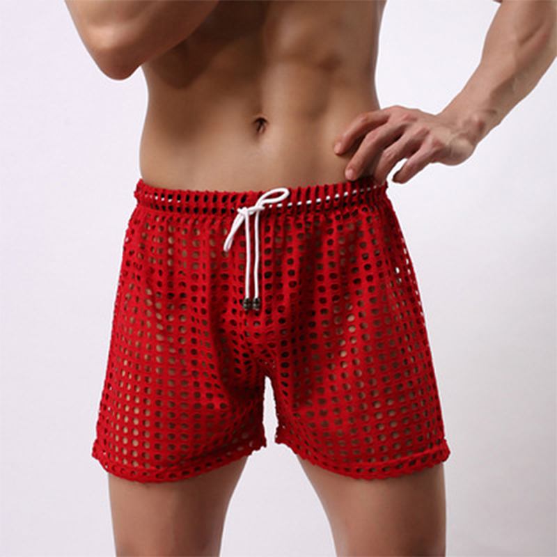 Hollow Out Nätbyxor Se Through Mesh Andningsbara Shorts