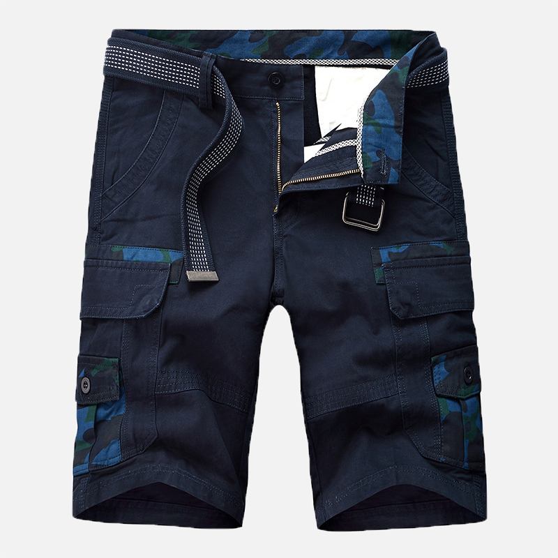 Män Camouflage Multi Pockets Militära Outdoor Relaxed Shorts