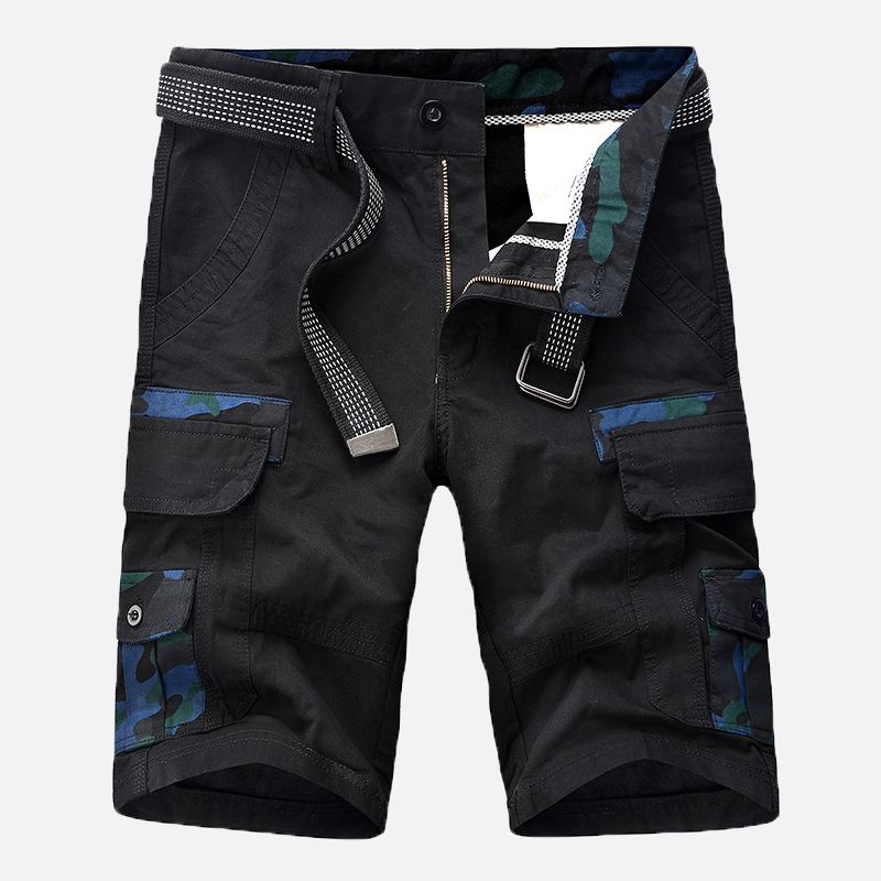 Män Camouflage Multi Pockets Militära Outdoor Relaxed Shorts