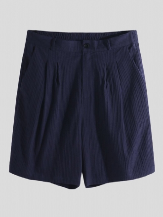 Män Cotton Seersucker Relaxed Chino Shorts